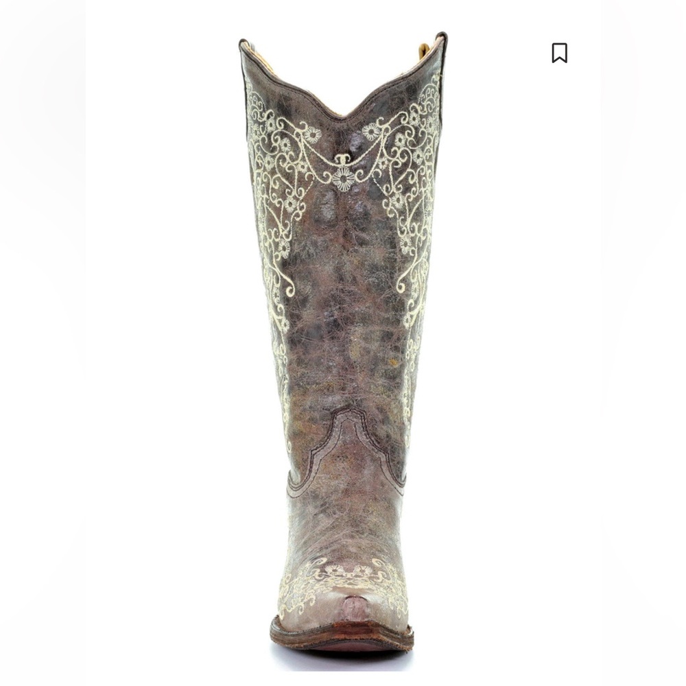 CORRAL WOMEN'S CRATER WITH BONE EMBROIDERY WESTERN BOOTS - SNIP TOE - Picture 4 of 12